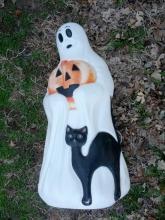 EMPIRE GHOST PORCH LIGHT BLACK CAT JACK O LANTERN HALLOWEEN DECORATION PATIO LAMP