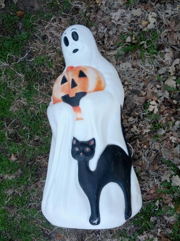 EMPIRE GHOST PORCH LIGHT BLACK CAT JACK O LANTERN HALLOWEEN DECORATION PATIO LAMP