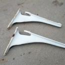 CAST IRON WHITE PORCELAIN COATED SHELF BRACKET KITCHEN BATHROOM SHOP FIXTURE WALL ACCESSORY