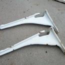 CAST IRON WHITE PORCELAIN COATED SHELF BRACKET KITCHEN BATHROOM SHOP FIXTURE WALL ACCESSORY