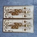 CANDLEHOLDER MEDALLION BRASS PLAQUE 1960'S RETRO ERA WALL DECORATION ROOM ORNAMENT ENGLAND MADE DECORATIVE FIXTURE