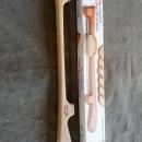 FIDDLE BOW BREAD KNIFE WOODEN KITCHEN UTENSIL VEGETABLE FRUIT CHEESE CUTTING SLICING TOOL MONTANA USA ORIGINAL CARDBOARD BOX