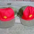 BOY SCOUT BALL CAP RED GREEN TROOP HAT RETRO ERA SCOUTING ACCESSORY CLOTHING UNIFORM APPAREL