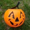 HALLOWEEN JACK O LANTERN CARVED PUMPKIN CANDY CARRIER TOTE HOLIDAY DECORATION