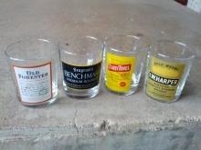 louisville kentucky whiskey glass bar tumbler set