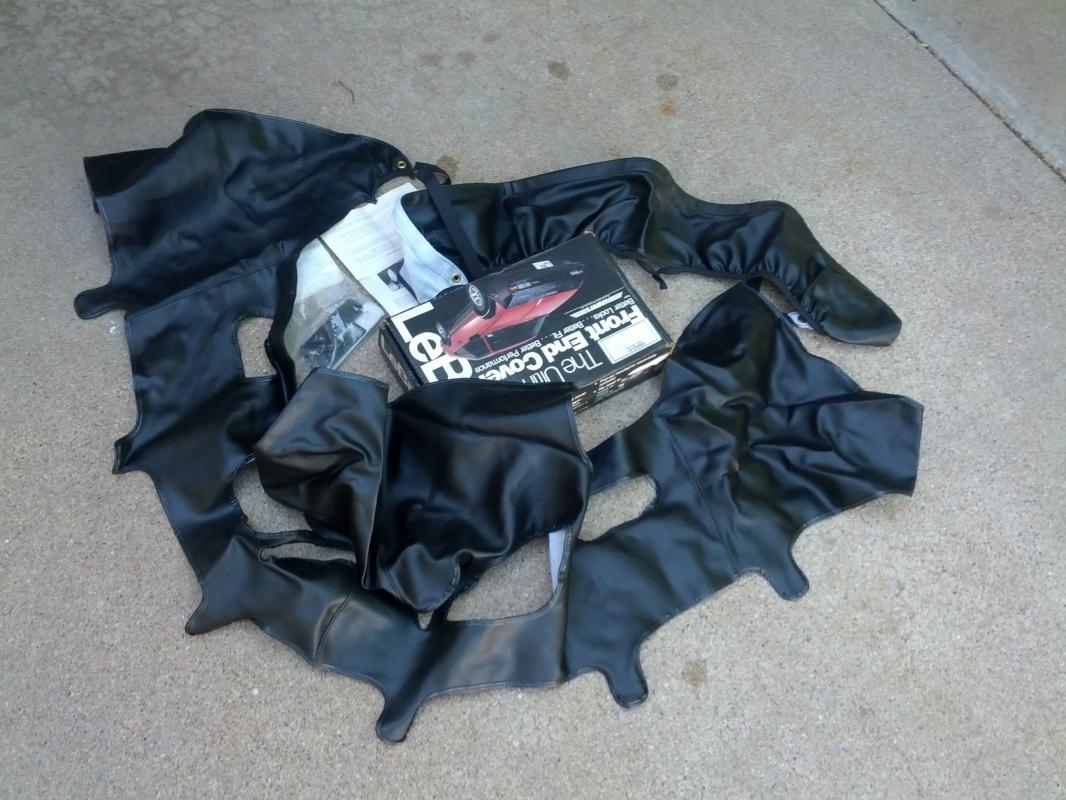 LEBRA FRONT END COVER BLACK VINYL CHEVY Z28 CAMARO CAR ACCESSORY WYNNS AUTOMOTIVE PRODUCT BOX 1980'S ERA AUTO PART