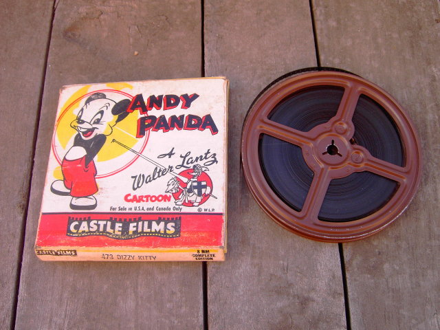 ANDY PANDA CARTOON 8 MM REEL MOVIE FILM WALTER LANTZ CASTLE FILMS DIZZY KITTY