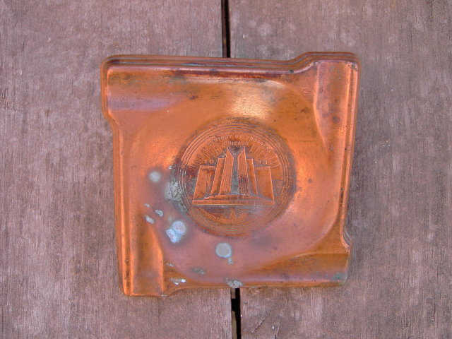 1933 CHICAGO WORLDS FAIR CHRYSLER MOTERS DODGE DE SOTO PLYMOUTH COPPER ASH TRAY