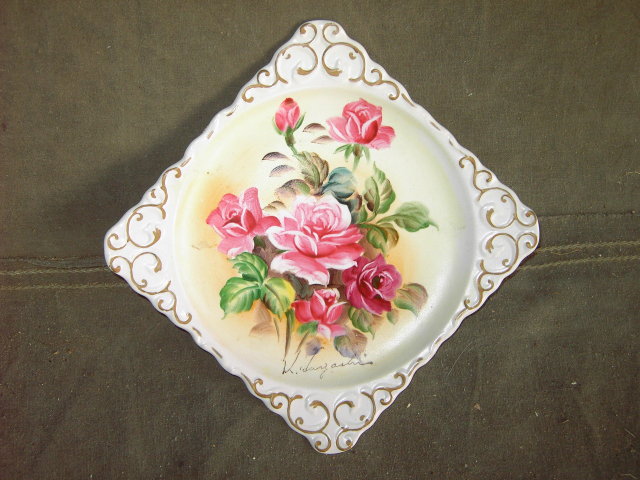 ENESCO PINK ROSE FLOWER PLAQUE WALL DECORATION PICTURE