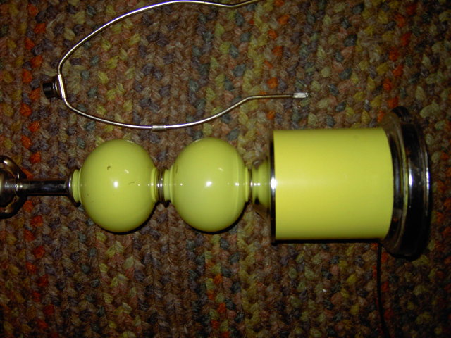 YELLOW GLASS BALL LAMP RETRO LIGHT FIXTURE