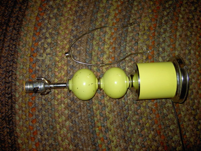 YELLOW GLASS BALL LAMP RETRO LIGHT FIXTURE