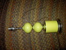 YELLOW GLASS BALL LAMP RETRO LIGHT FIXTURE