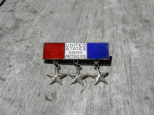 ARMY MOTHERS LAPEL PIN UNITED STATES MILITARY STERLING SILVER RED WHITE BLUE 1937