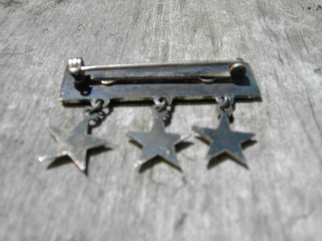 ARMY MOTHERS LAPEL PIN UNITED STATES MILITARY STERLING SILVER RED WHITE BLUE 1937