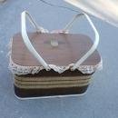 REDMON USA AMERICAN MADE PICNIC BASKET FOOD TOTE 1950'S LUNCH CARRIER BOX