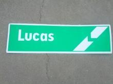 lucas sign engine shop repair garage wall decoration aluminum metal advertising piece