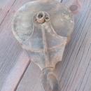 iron maple wood rope pulley barn tool farm ranch shed fixture rustic wall decoration