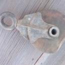 iron maple wood rope pulley barn tool farm ranch shed fixture rustic wall decoration