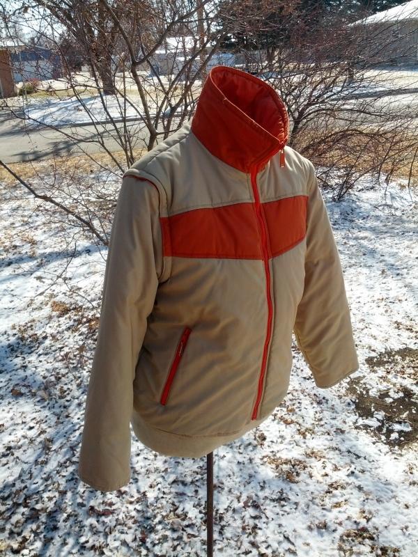 ski dude snow sport sking coat winter vest zip off style sleeves retro outdoor apparel