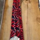 red blue white pinwheel pattern necktie retro fashion accessory 1960's polyester