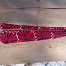 red blue white pinwheel pattern necktie retro fashion accessory 1960's polyester