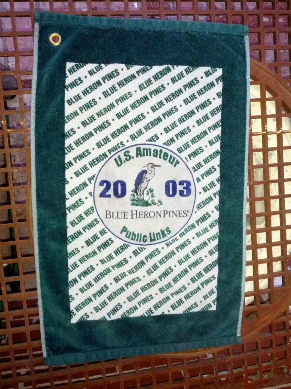 blue heron pines united states amateur 2003 public links golf bag towel golfing collectible