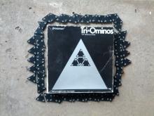 tri ominos triangle domino style game family pastime retro era party activity 1968 pressman new york collectible
