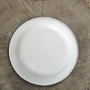 blue bonnet white granite ware serving plate spring time floral flower table decoration kitchen utensil