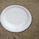 blue bonnet white granite ware serving plate spring time floral flower table decoration kitchen utensil