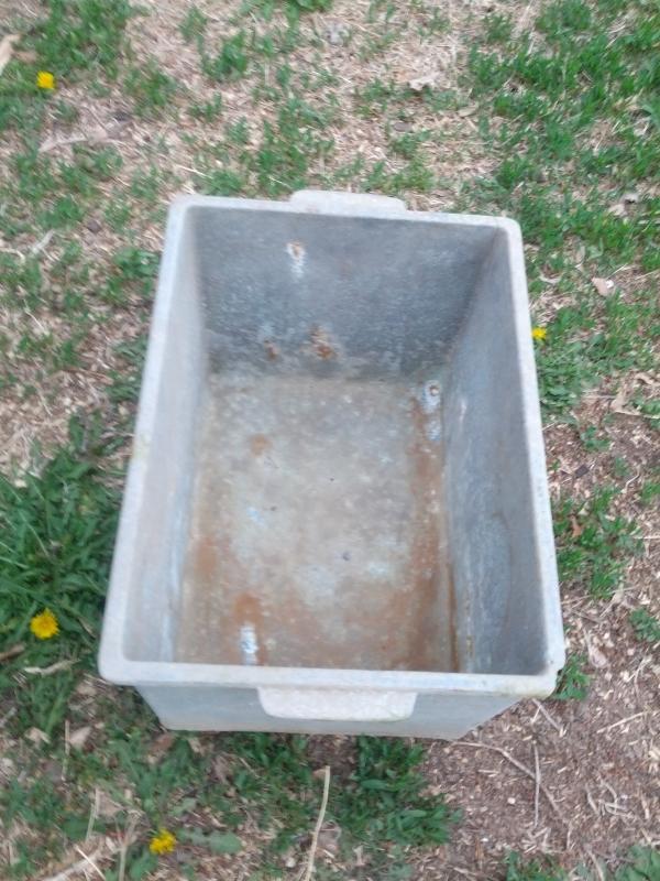 cast aluminum planter box factory parts storage container tool tub
