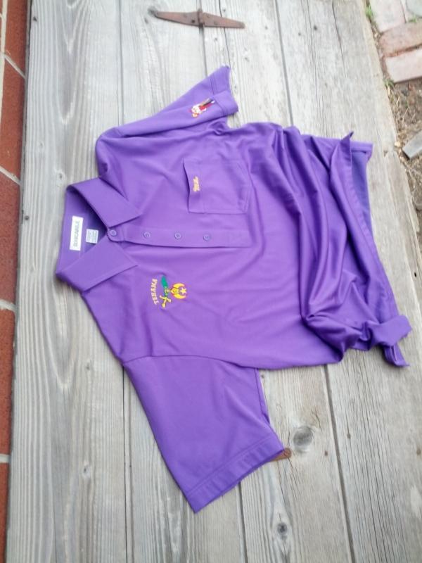 tehama shriner purple shirt short sleeve garment organization apparel boardwalk brand taiwan tag mark