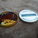 SNUFF SMOKELESS TOBACCO LID GOLD RIVER SILVER CREEK WESTERN CUT CHEW ADVERTISING