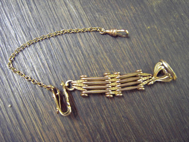 WATCH FOB CHAIN LAPEL POCKET MONOGRAMED JEWELRY