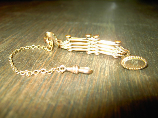 WATCH FOB CHAIN LAPEL POCKET MONOGRAMED JEWELRY