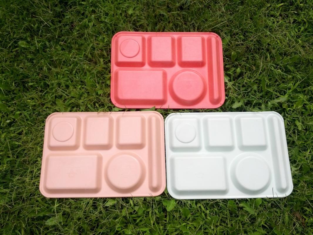 MELMAC MELAMINE LUNCH ROOM TRAY SCHOOL CAFETERIA PLATTER ABC CLEVELAND OHIO ARROWHEAD WASHINGTON D C UTENSIL