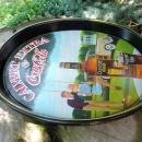 COKE COCA COLA CALVERT WHISKEY ADVERTISING TRAY PAINTED TIN SERVING PLATTER
