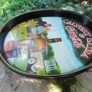 COKE COCA COLA CALVERT WHISKEY ADVERTISING TRAY PAINTED TIN SERVING PLATTER