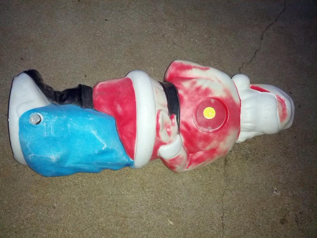santa claus christmas holiday lawn porch decoration yard ornament empire plastics usa made st nick statue 1971 date