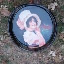 COKE COCA COLA BETTY GIRL VICTORIAN LADY TIN TRAY SOFT DRINK SODA POP ADVERTISING PLATTER