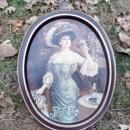 PEPSI COLA VICTORIAN LADY SOFT DRINK ADVERTISING TRAY PAINTED STEEL SERVING PLATTER