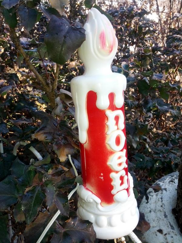 noel decorative chistmas candle window light holiday lamp decoration empire plastics usa 1970