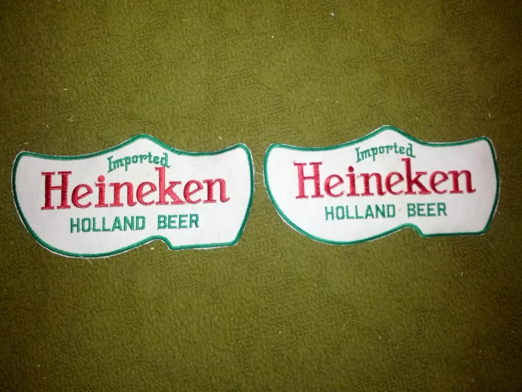 HEINEKEN HOLLAND BEER PATCH DUTCH SHOE SHAPED TRUCK DRIVER UNIFORM DECORATION SEW ON CERVESA ADVERTISING EMBLEM