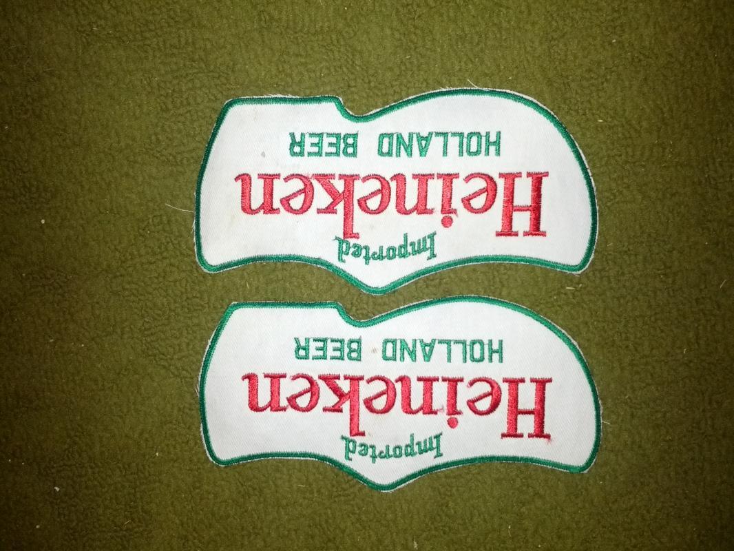 HEINEKEN HOLLAND BEER PATCH DUTCH SHOE SHAPED TRUCK DRIVER UNIFORM DECORATION SEW ON CERVESA ADVERTISING EMBLEM