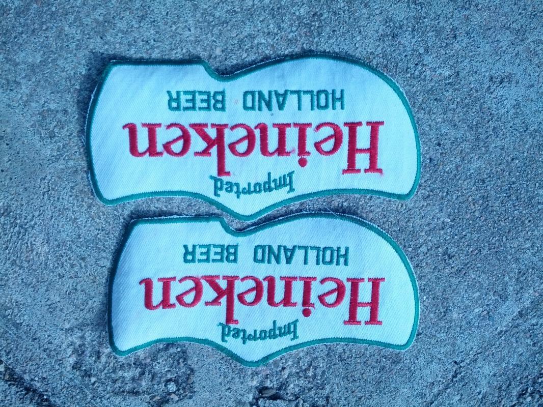 HEINEKEN HOLLAND BEER PATCH DUTCH SHOE SHAPED TRUCK DRIVER UNIFORM DECORATION SEW ON CERVESA ADVERTISING EMBLEM