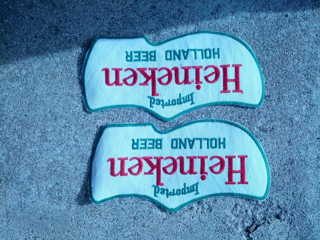 HEINEKEN HOLLAND BEER PATCH DUTCH SHOE SHAPED TRUCK DRIVER UNIFORM DECORATION SEW ON CERVESA ADVERTISING EMBLEM