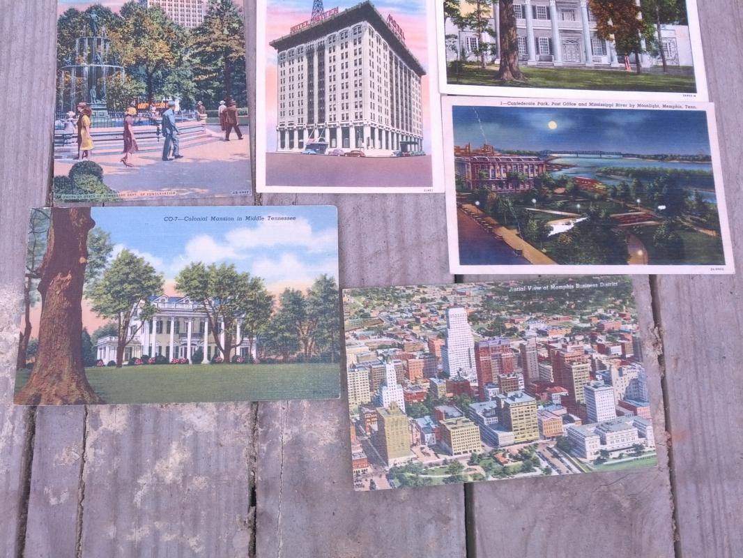 MEMPHIS NASHVILLE LEBANON CHATTANOOGA TENNESSEE POSTCARD TOURIST PICTURE CARD MAIL ARTICLE