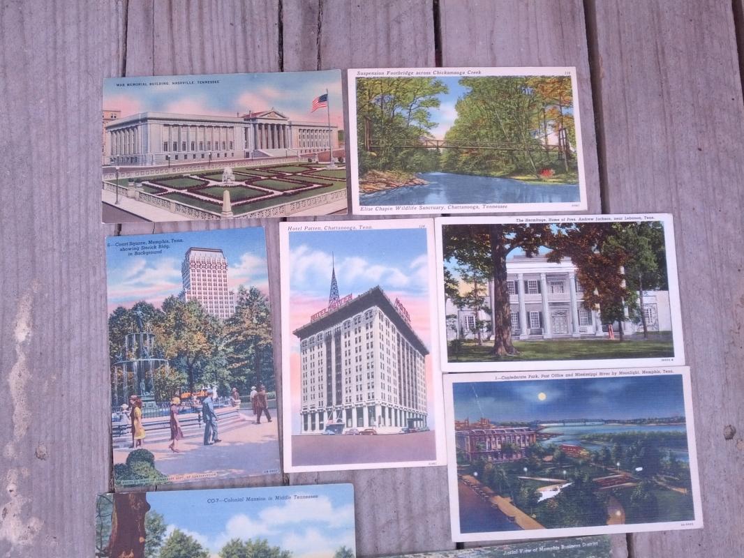 MEMPHIS NASHVILLE LEBANON CHATTANOOGA TENNESSEE POSTCARD TOURIST PICTURE CARD MAIL ARTICLE