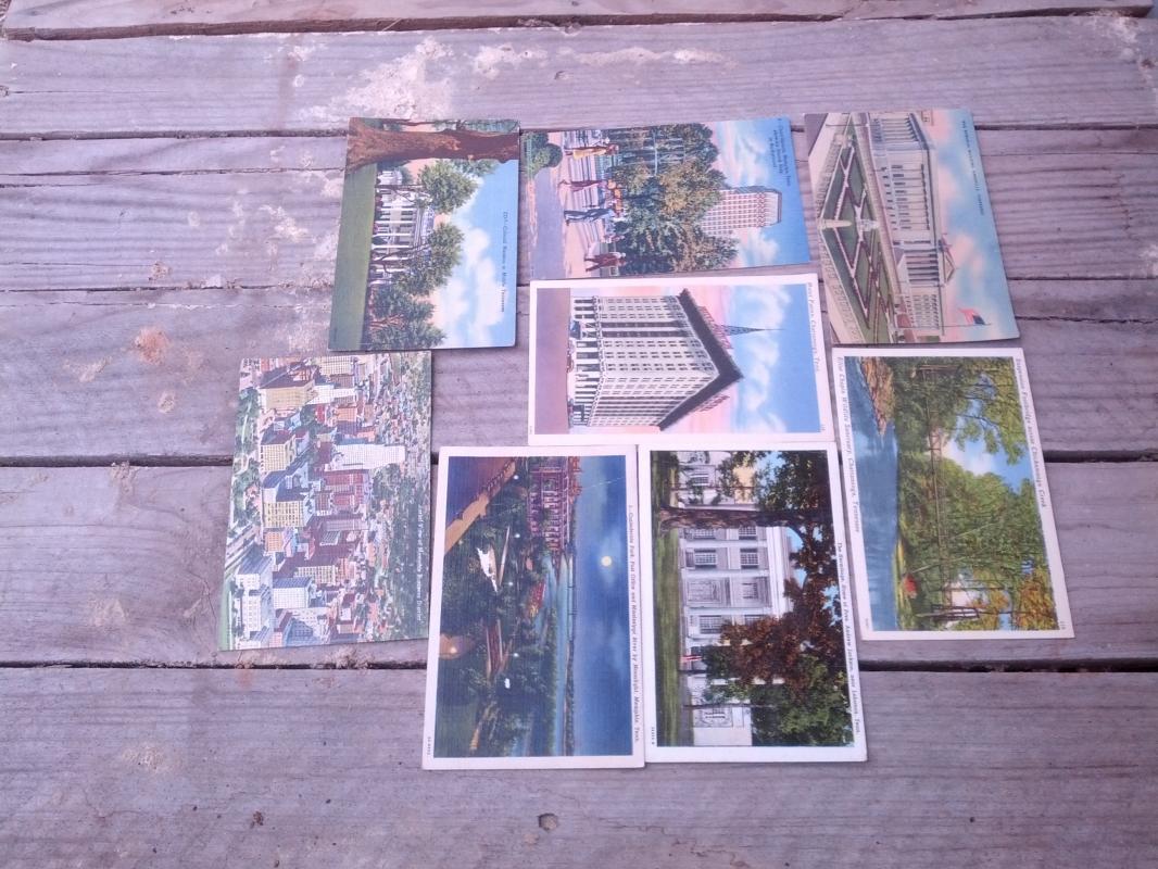 MEMPHIS NASHVILLE LEBANON CHATTANOOGA TENNESSEE POSTCARD TOURIST PICTURE CARD MAIL ARTICLE