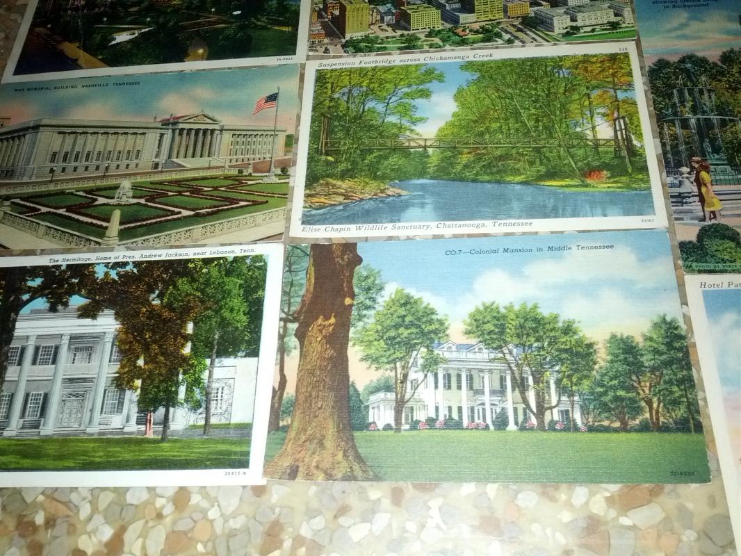 MEMPHIS NASHVILLE LEBANON CHATTANOOGA TENNESSEE POSTCARD TOURIST PICTURE CARD MAIL ARTICLE
