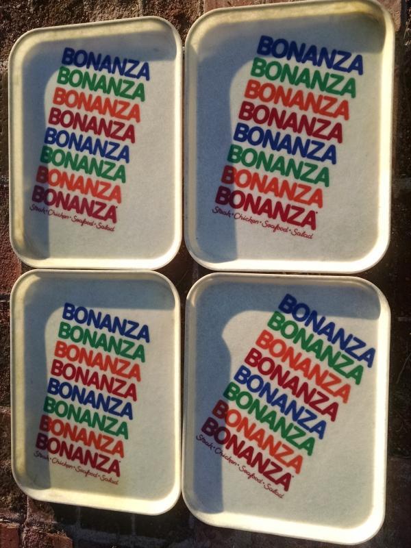 BONANZA STEAKHOUSE FIBERGLASS TRAY FOOD SERVICE BEVERAGE SERVER RETRO ERA LUNCHROOM UTENSIL RESTAURANT WARE